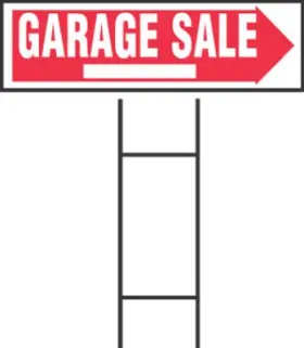 842228 Hillman 6 Pack - Arrow Garage Sale Sign X 24 Inch