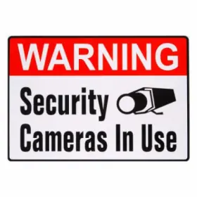 843336 Hillman 6 Pack - Security Cameras In Use Sign Adhesive 4 X Inch