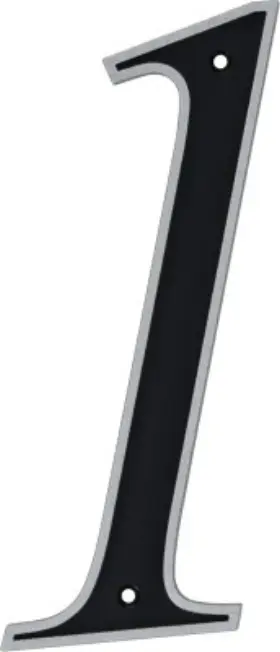 844811 Hillman House Address Number 1 Nail-on Reflective Plastic 6 Inch -