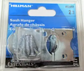 852251 Hillman Window Sash Hangers 2 Pc Zinc Plated Storm Windows Flush Screens