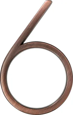 844691 Hillman Distinctions House Number 6 Bronze Zinc Floating Address Mode