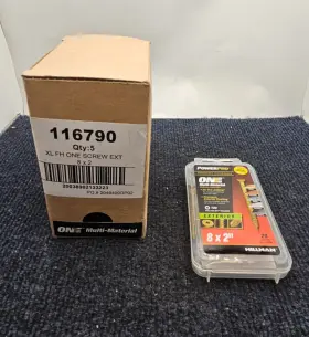 116790 Hillman Fasteners Qty 100 Power Pro One Exterior Screw Flat Head 8 Inch X 2