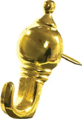 122210 Hillman Fasteners 5 Pack - Push Pin Hangers Colonial Bronze 3-pk. -122210