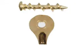 122377 Hillman Fasteners 10 Pack Wall Dog Hanger Brass 3-pk