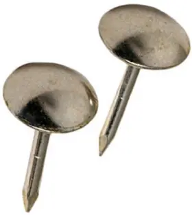 122687 Hillman Fasteners 6 Pack - Upholstery Nails Roundhead Nickel Small 25-pk. -122687