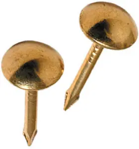 122690 Hillman Fasteners 6 Pack - Upholstery Nails Roundhead Brass Small 25-pk. -122690