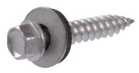10x2-i Hillman Fasteners 47703 Sheet Metal Self-piercing Screws With Washer Hex Head Gray Ceramic Coated