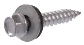 47704 Hillman Fasteners Sheet Metal Self-piercing Screws With Washer Hex Head Gray Ceramic Coated 10x2.5