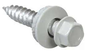 47728 Hillman Fasteners Sheet Metal Self-piercing Screws Hex Head White Ceramic Coat 10x2-in 1-lb. -4772