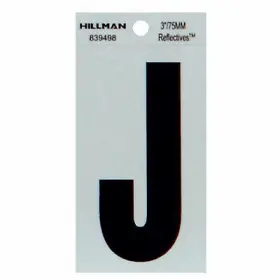 839498 Hillman Fasteners 6 Pack - 3 Inch Blk J Thin Adhesive -839498
