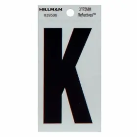 839500 Hillman Fasteners 6 Pack - 3 Inch Blk K Thin Adhesive -839500