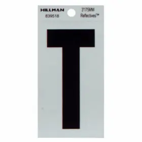 839518 Hillman Fasteners 6 Pack 3 Inch Blk T Thin Adhesive