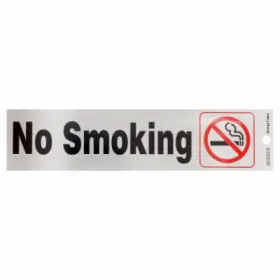 839838 Hillman Fasteners 6 Pack 2x8 Blk No Smoking Sign
