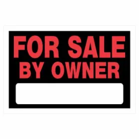 839930 Hillman Fasteners 6 Pack - 8x12 Blk/red Owner Sign -839930