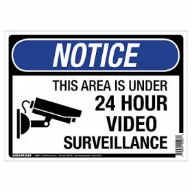 842051 Hillman Fasteners 10x14 Surveillance Sign -842051