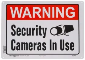 843296 Hillman Fasteners 10x14 Security Cam Sign -843296