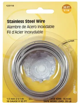 123114-n Hillman Group Rsc 30 Ft. L Stainless Steel 19 Ga. Wire