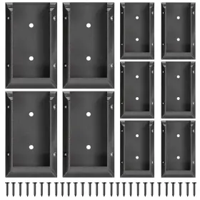 Hillmaster-drb-001 Hillmaster 10pcs Deck Railing Brackets Connectors For 2x4 Actual 10 Pcs Black
