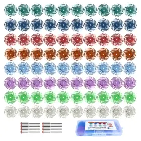 Xfyl77 Hiqalty 88pcs 1 Inch Radial Bristle Disc Kit With 3mm Shank For Rotary Tools Detail Abras