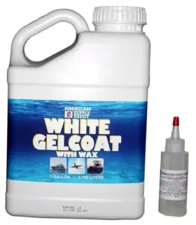 Hk Research Corporation 445031951960 White Gelcoat With Wax Interior Or Exterior - Gallon 60cc Hardener Mekp