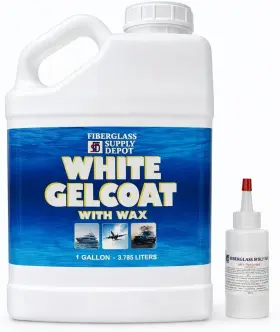 Hk Research Corporation 705353832864 White Gelcoat With Wax Interior Or Exterior - Gallon 60cc Hardener Mekp