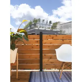 Usklp4401 Hoft Line Post Kit - 44 Inch X 3 Black Aluminum Railing And