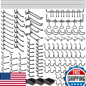 B0d48s9jg1 Hogurity 196x 1/4 Inch Pegboard Hooks Set Heavy Duty Peg Board Tool Organizer