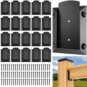 Hoiplu 735626921780 20 Pcs Aluminium Deck Railing Brackets Connectors Brackets-20 Connector