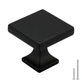 Hd-ls6785bk-5 Homdiy 5 Pack Black Cabinet Knobs Matte Square Dresser