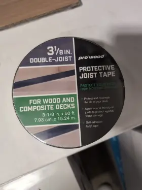 398229 Home Depot 3-1/8 Inch X 50 Ft. Black Joist Tape For Decks
