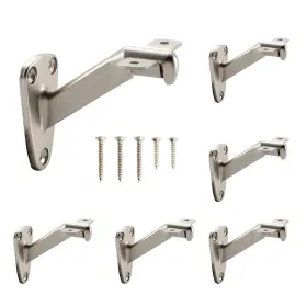 Home Master Hardware 842001132201 Handrail Stair Brackets 6-pack Heavy Duty Staircase Support For Or Offi