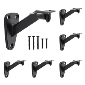 Home Master Hardware 842001132218 Handrail Stair Brackets 6 Pack Heavy Duty Hand Rail Bracket For Stairways Ha
