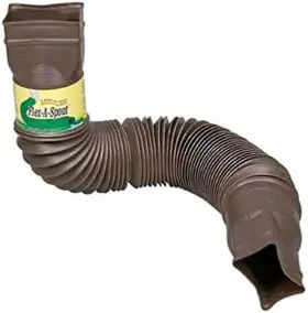 85019 Home Prod. Flex-a-spout 4.5 Inch H X W 25.5 L Brown Vinyl Downspout Extension