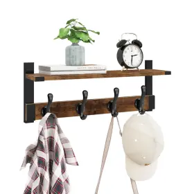 B0dszv31q7 Homode Coat Rack Wall Mount Shelf Wood Hooks Heavy Duty Entryway