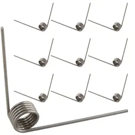 Hordion 772625676143 10pcs 2 Inch / 50mm 90 Degree Small Torsion Spring Stainless Steel T