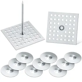 Insulation-96 Hotop 100 Pieces 2-1/2 Inch Perforated Insulation Pins Insulating Nails