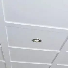 House Of Fara 313023121134 Embassy Ceilings Finished White 2 Ft. X Modern Mdf Square Suspended Ceilin
