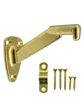 Howtool 711132926033 Handrail Bracket Extended Neck Design Brass 2 Pack