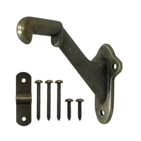 L002-ab Howtool Stair Handrail Brackets Wooden Railing 3 Pack Antique Brass Support Hardware