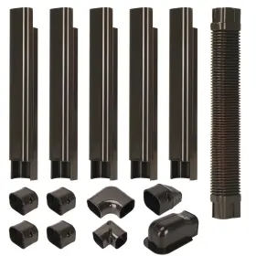 Lck001 Hoxha 3 Inch W 10ft L Brown Line Set Cover Kit For Mini Split Air Conditioners Decorati