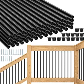 Round-36 Htwave Ht10136r 101 Pack 36 Inch Aluminum Deck Balusters Round Black