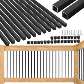 Ht92191 Htwave 51 Pack 26 Inch Deck Balusters Aluminum For Square-26 Black