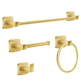 Huosuc B09w9j4jvv Bathroom Hardware Set 4 Piecestowel Bar Includes 17in Hand Towel