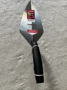 1002277404 Husky 10-inch X 4-5/8-inch Pro London Brick Trowel Single Piece Construction