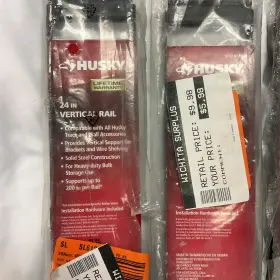 1003912913 Husky 24 Inch Vertical Rail For Garage Wall Track System 3 Pack