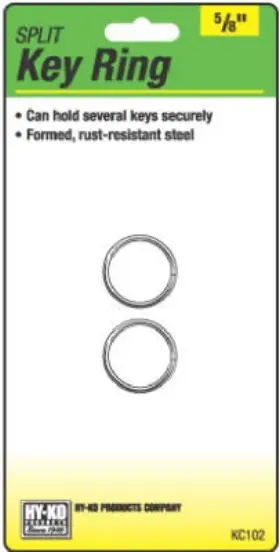 Kc102 Hy-ko 5 Pack - Split Key Ring 5/8- Inch 2-pk