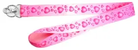Lan-107 Hy-ko 5 Pack - Lanyard With Metal Clip Pink Hearts 1 X 18 Inch