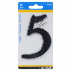 839760 Hy-ko Prod Co 10 Pack - Address Numbers Inch 5 Black Plastic Nail-in 4- -839760