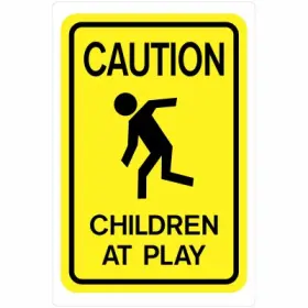 840020 Hy-ko Prod Co Traffic Sign Inch Slow Children At Play Aluminum 12 X 18-