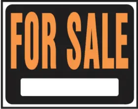 840028 Hy-ko Prod Co 6 Pack Inch For Sale Sign Hy-glo Orange/ Black Plastic 15 X 19-